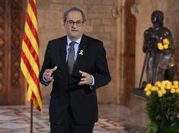 Torra recorda als presos del procés per Sant Jordi i demana a la comunitat internacional involucrar-se amb Catalunya