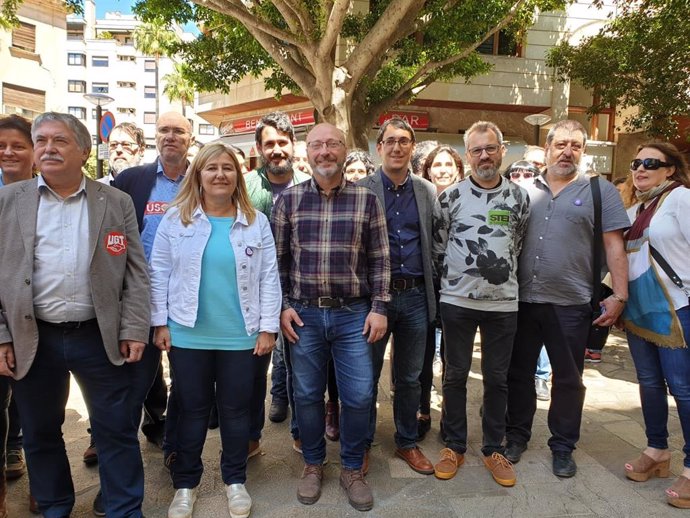 PSIB, Podemos, MÉS, EU y sindicatos rinden homenaje a las víctimas de accidentes laborales en Baleares