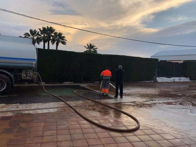 Daños por la lluvia en La Llosa