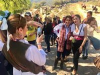 Susana Díaz pasa la jornada de reflexión como peregrina en la romería de Andújar (Jaén), cita "fraternal e inigualable"