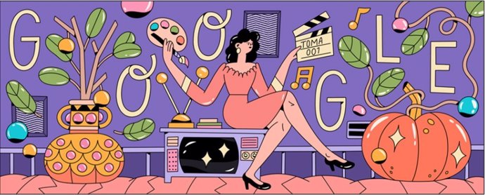 Google homenajea en su 'doodle' a la actriz mexicana Evangelina Elizondo por el 90 aniversario de su nacimiento