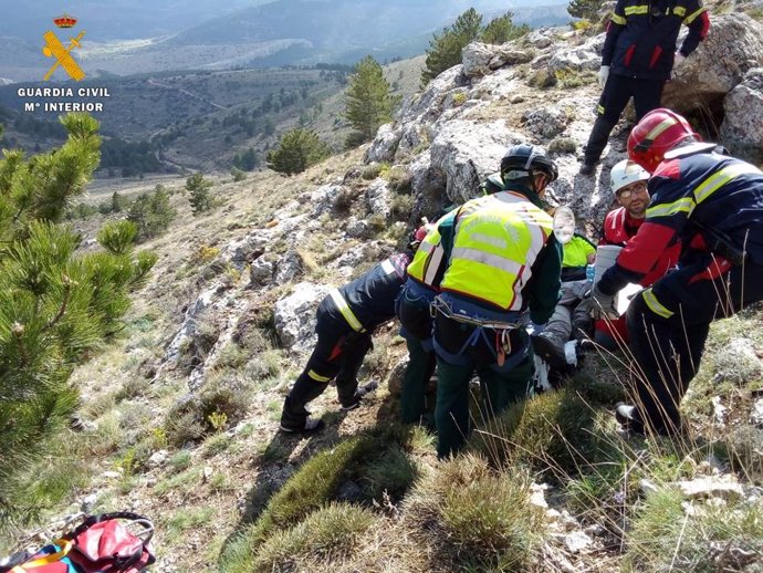 Sucesos.- Zaragoza.- Rescatada una mujer accidentada en el Parque Natural del Moncayo