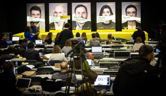 Noche Electoral De Esquerra Republicana De Catalunya