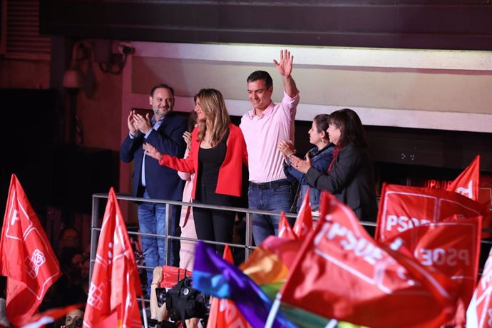 Elecciones generales 28A 2019. Seguimiento de resultados en la sede del PSOE