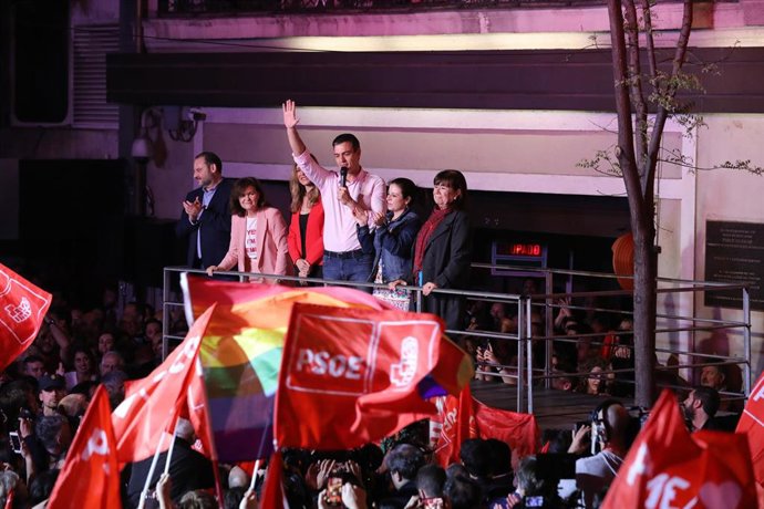 Elecciones generales 28A 2019. Seguimiento de resultados en la sede del PSOE