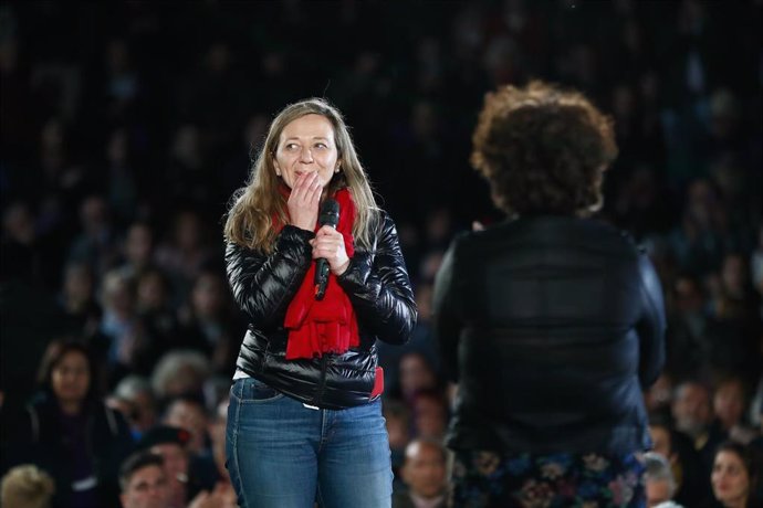 Acto de cierre de campaña de Unidas Podemos en el Auditorio del Parque Lineal del Manzanares, Madrid  