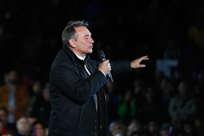 Acto de cierre de campaña de Unidas Podemos en el Auditorio del Parque Lineal del Manzanares, Madrid  