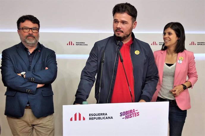 28A.- Junqueras (ERC) reivindica que "les urnes han decidit que Catalunya és republicana"
