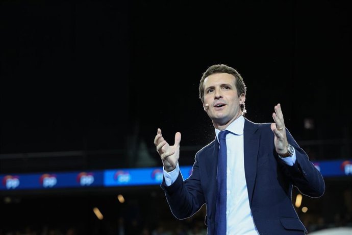 Mitin de cierre de campaña del Partido Popular en Wizink Center, Madrid.