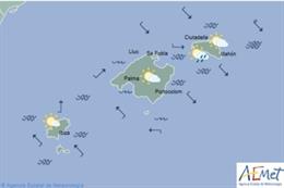 Predicción meteorológica para este martes 30 de abril en Baleares: precipitaciones ocasionales