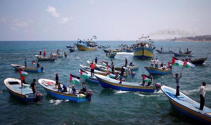 Un barco palestino intenta romper el bloqueo de Israel a la Franja de Gaza