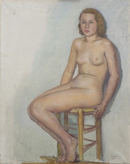 La UDL certifica un cuadro inédito de Joaquim Sunyer de un desnudo femenino