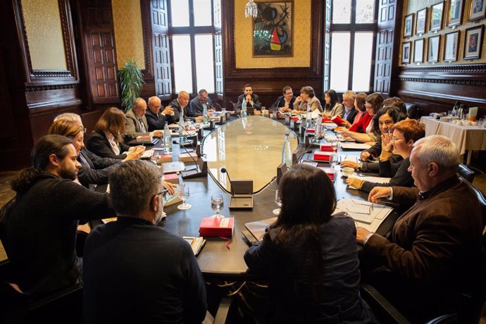 Reunió de la Junta de Portaveu del Parlament de Catalunya