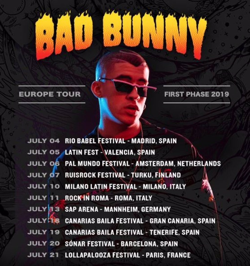 bad bunny tour italia