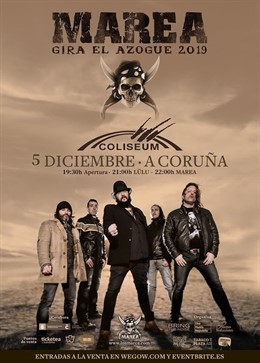 Nuevas entradas a la venta para el concierto de Marea el 5 de diciembre en A Coruña