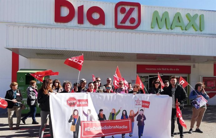 Economía.- El seguimiento de la huelga en Dia ha sido del 100% en Albacete y del 60% en el resto de C-LM, según CC.OO.