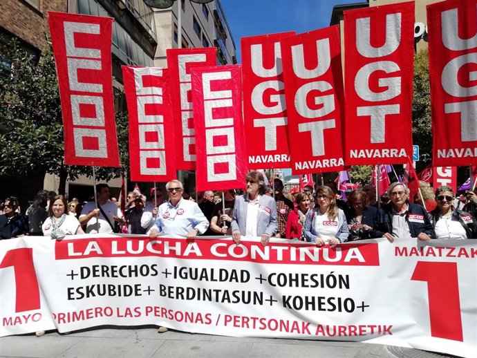 1 De Mayo.- UGT Y CCOO De Navarra Reivindican "Más Derechos" Para Las Personas E Igualdad