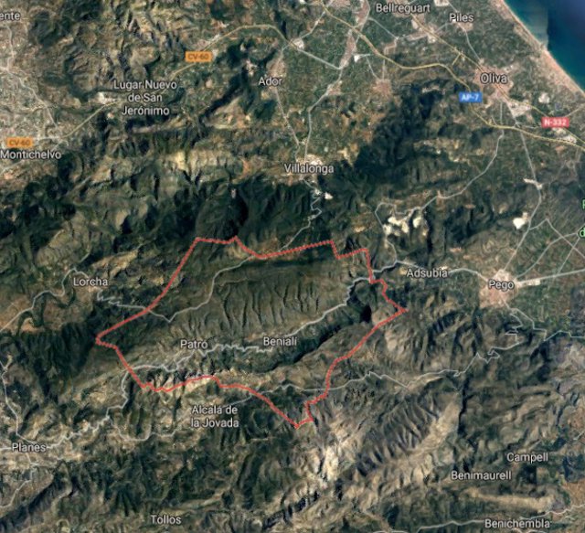 Alicante.- Sucesos.- Herida una chica al caer por un barranco de 20 metros mientras montaba en bici en Vall de Gallinera