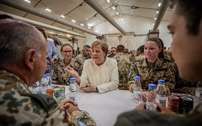 German Chancellor Angela Merkel in Mali