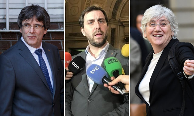 Puigdemont, Comín y Ponsatí