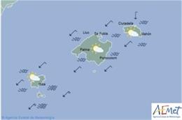 Predicción meteorológica para este viernes 3 de mayo en Baleares: nuboso con precipitaciones