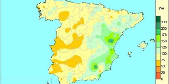 5. Las lluvias de la semana pasada reducen la falta de precipitaciones acumulada hasta el 9%