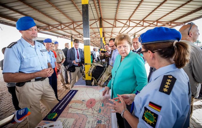 German Chancellor Angela Merkel in Niger