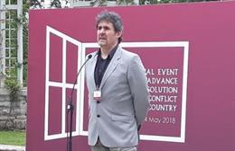 Pello Urizar en el acto de Kanbo