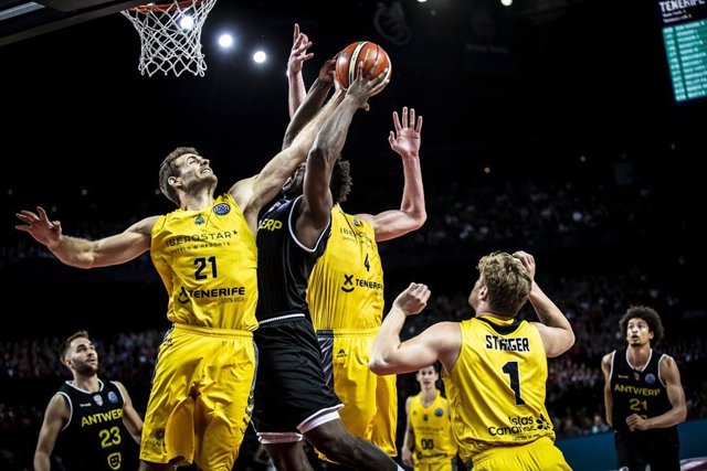 El ala-pívot estadounidense Tim Abromaitis, en un partido del Iberostar Tenerife.