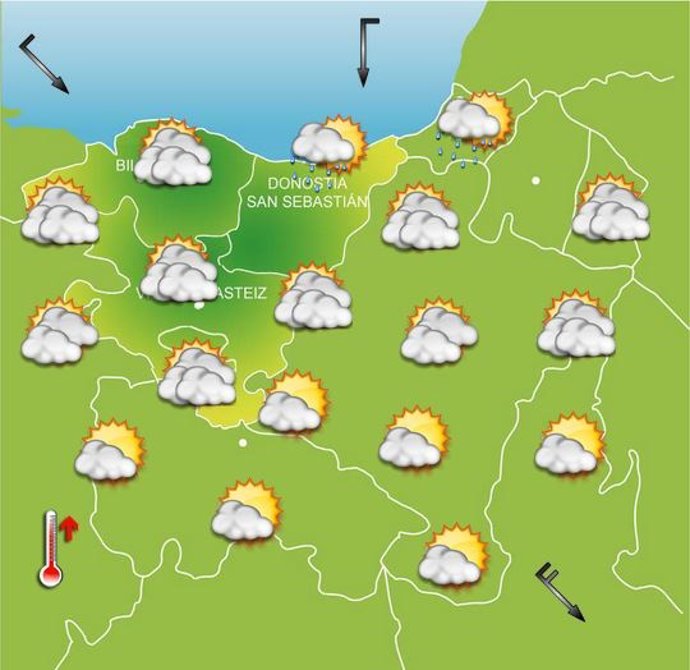Previsiones meteorológicas del País Vasco para mañana, día 4