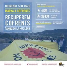 Tanquem Cofrents pondrá una línea roja este domingo en la central para instar al cierre "inmediato" de las nucleares