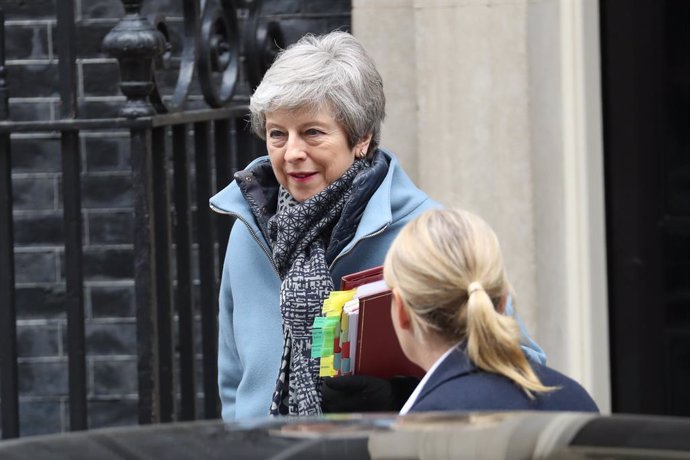 Prime Minister Theresa May leaving for PMQ\'s