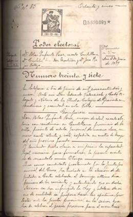 Málaga.- El Archivo Histórico Provincial de Málaga da a conocer un nuevo documento con la firma de Blas Infante
