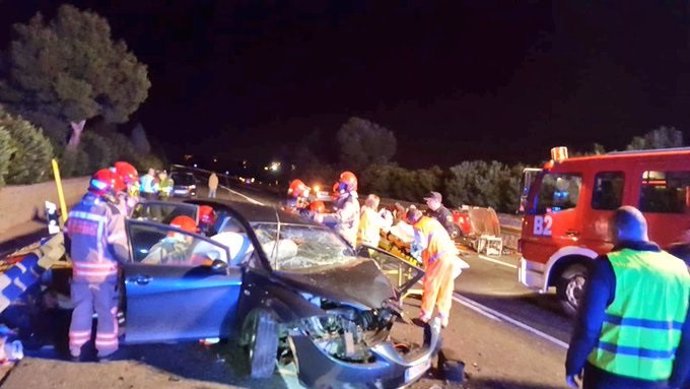 Castellón.- Sucesos.- Seis heridos en un accidente entre dos vehículos en la N340 a su paso por Castelló