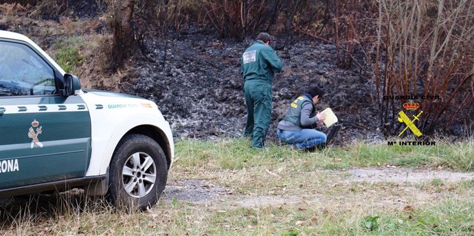 Sucesos.- Seis detenidos por provocar incendios forestales en Asturias en febrero y marzo