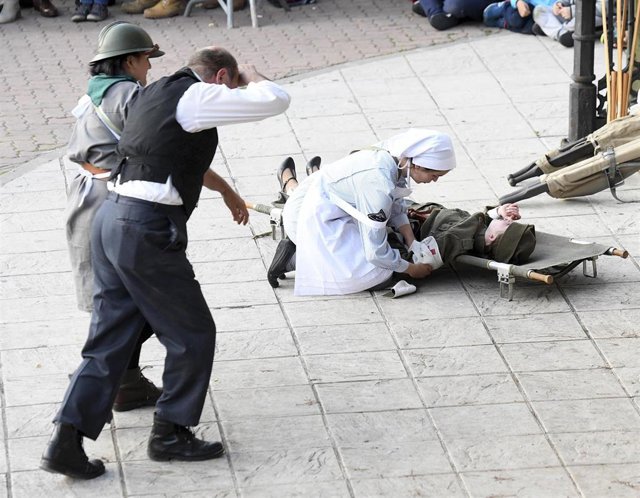 La UME muestra su labor en riesgos tecnológicos y armas químicas y biológicas en Expohistórica de Belorado (Burgos)