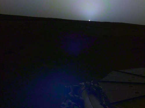 Puesta de sol en Marte para la misión InSight de la NASA