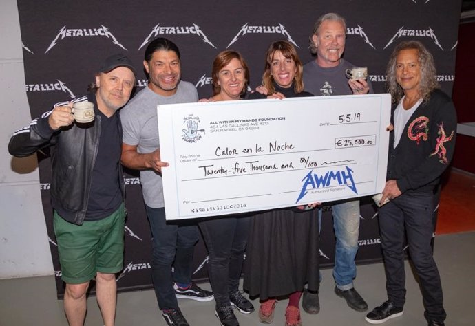 Metallica dona parte de la recaudación de su concierto en Barcelona a Calor en la Noche