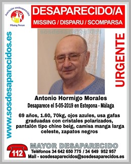 Málaga.- Sucesos.- Buscan a un hombre de 69 años desaparecido este domingo en Estepona