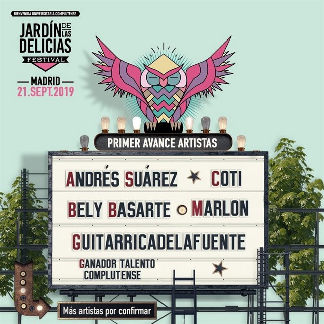 Andrés Suárez, Coti, Bely Basarte y Marlon, primeras confirmaciones del Jardín de las Delicias de Madrid
