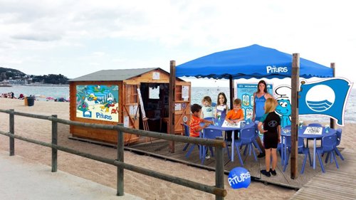 Los pitufos playa bandera azul 2019