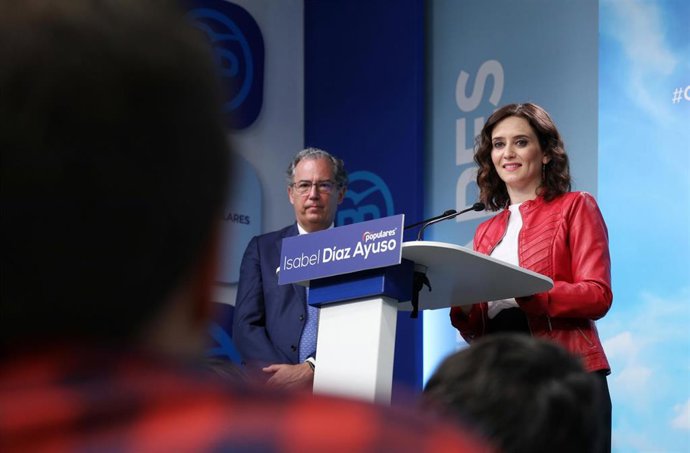 La candidata del PP a la presidencia de la Comunidad de Madrid, Isabel Díaz Ayuso, presenta el manifiesto electoral de cara a las elecciones del 26 de mayo