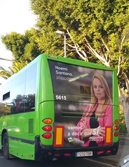 26M.- La Junta Electoral Ordena La Retirada De La Publicidad De Sí Podemos Canarias De Las Guaguas De Titsa
