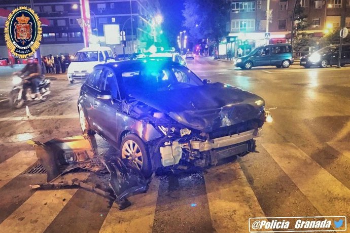 Granada.- Sucesos.- Investigado un conductor acusado de fugarse tras causar un accidente en la capital