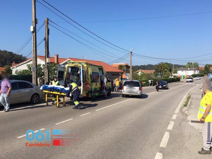 Evacuado a urgencias un ciclista de 17 años atropellado en Pontejos 