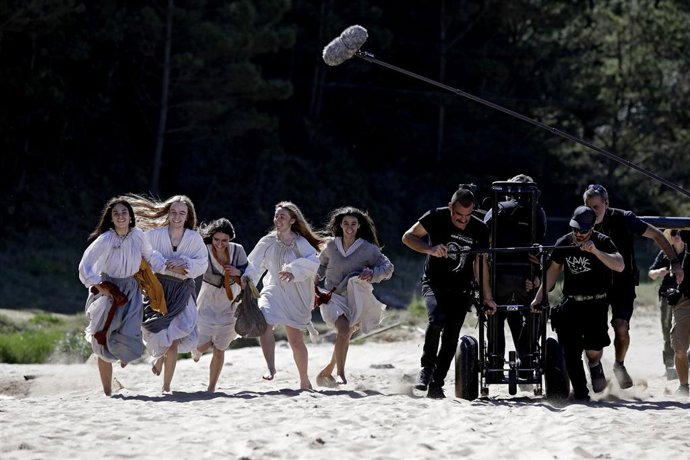 La playa vizcaína de Laga acoge el rodaje de la película 'Akelarre', del argenti