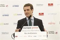 Casado dice que Bruselas no se cree las "lesivas" previsiones económicas de Sánchez: "Son la ruina y la desaceleración"