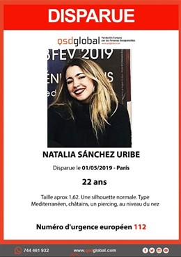 Granada.- Sucesos.- Padre de joven desaparecida en París pide respeto a su intim