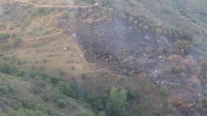 Málaga.- Sucesos.- Controlado el incendio en una zona agrícola de Guaro
