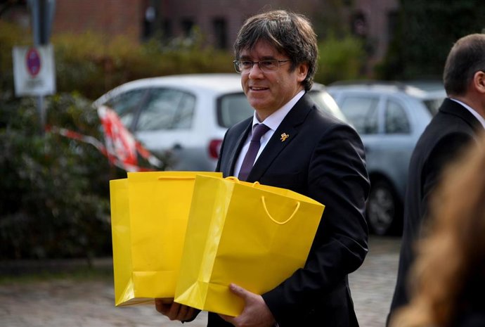 Carles Puigdemont visits Neumuenster prison